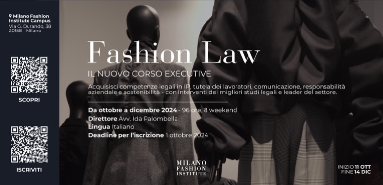 Camera moda, aperte le iscrizioni per il corso in Fashion Law